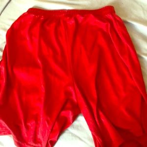 Red soccer/gym shorts